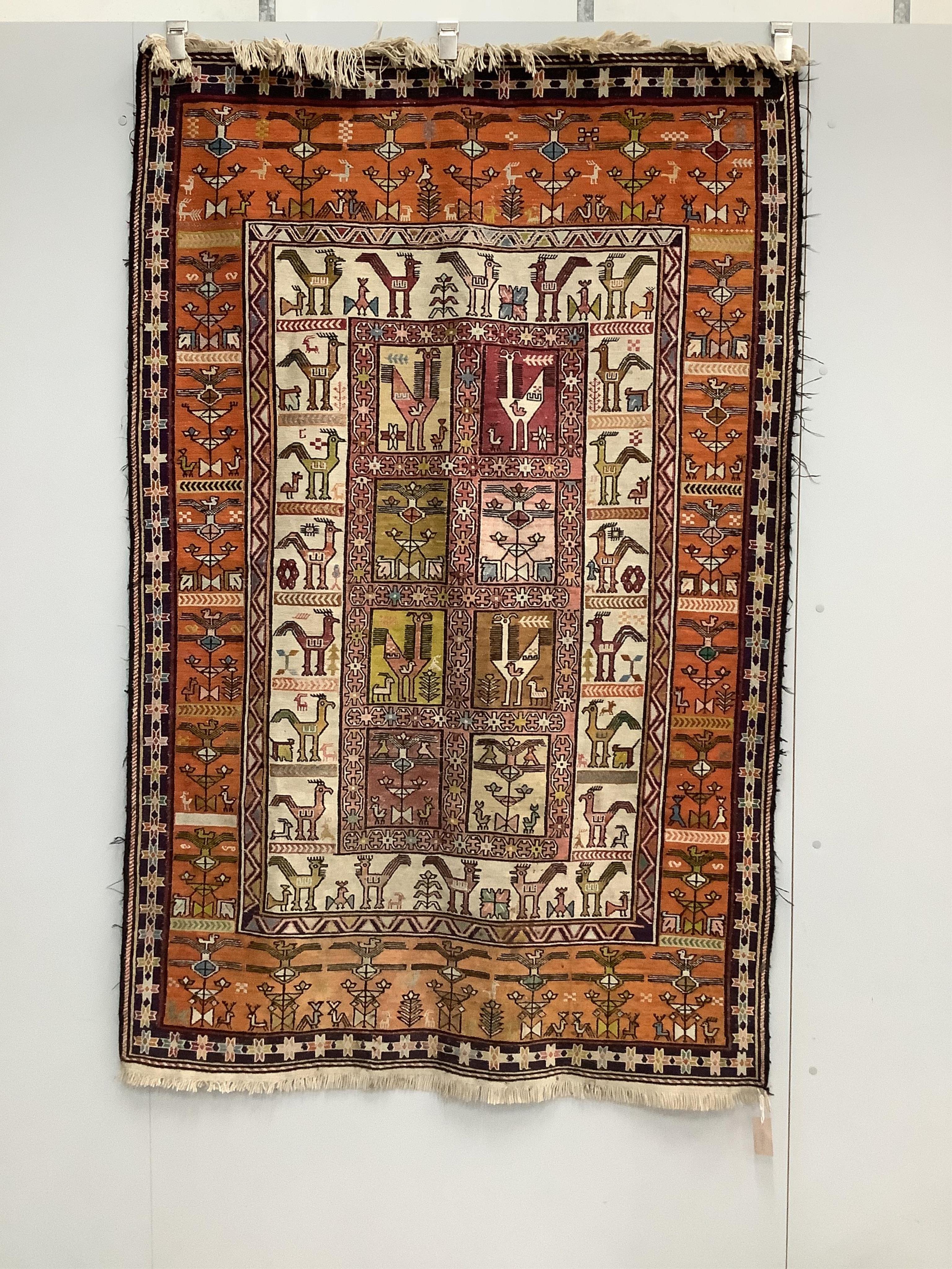 An Afghan rug, 190 x 122cm. Condition - fair